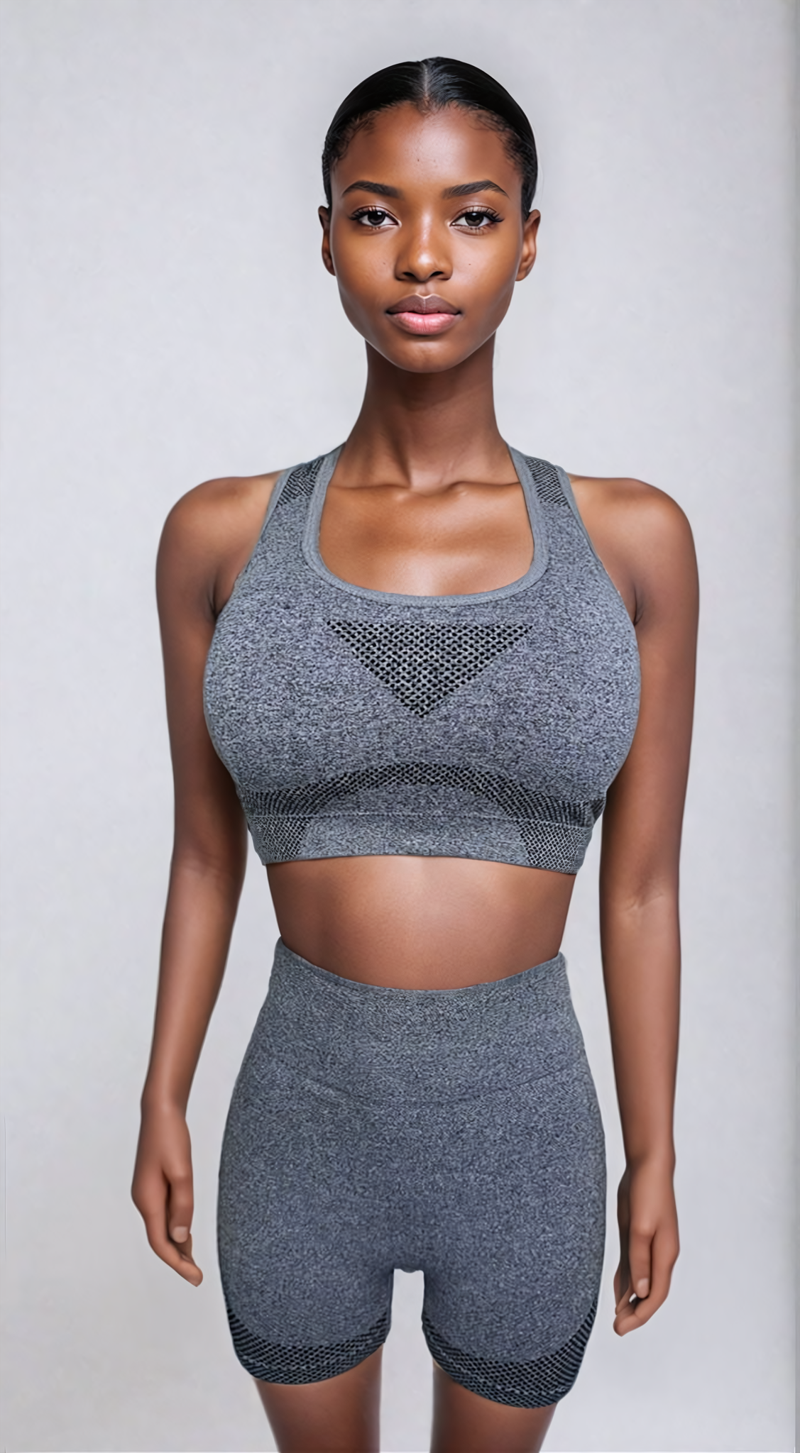 Sexy Bra Yoga Set - Dark Gray