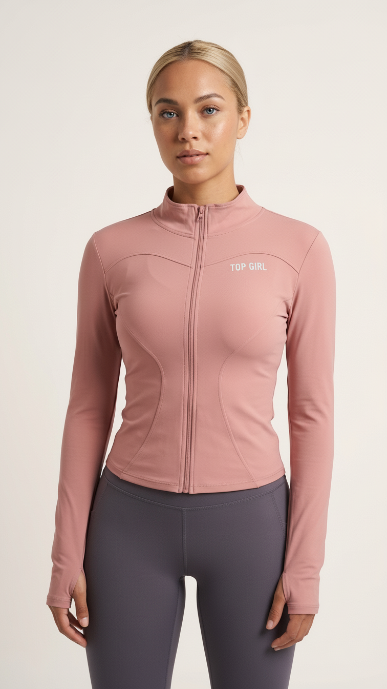 Sports Fitness Jacket Skin Friendly Windproof Yoga Jacket